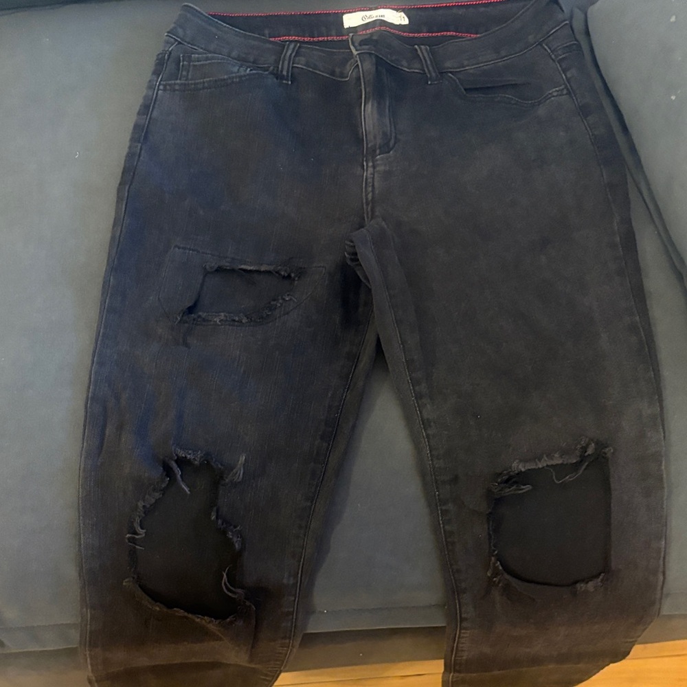 Nordstrom Black Distressed Denim